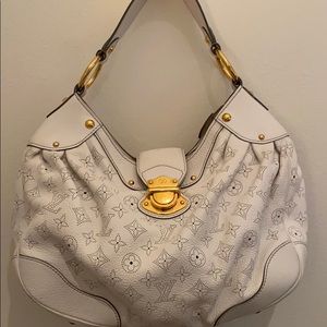 Louis Vuitton White Mahina Leather Solar GM Bag
